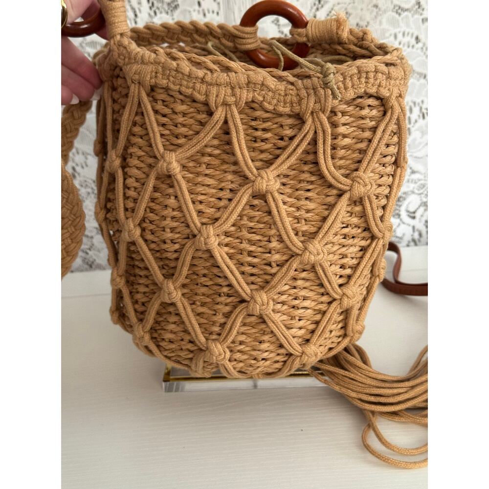 Lot of 3 Boho Straw Crossbody Bags Woven Raffia Shell Beach Summer NWOT - Picture 12 of 14